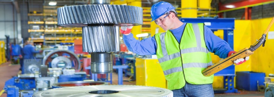Grease Man working with gear