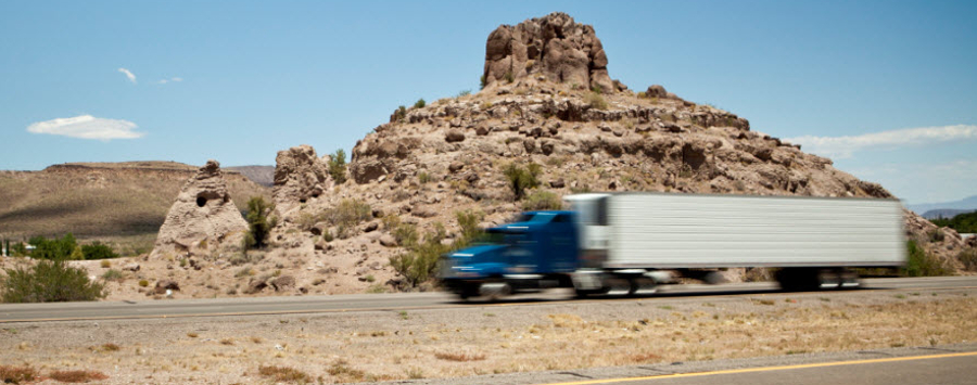 Truck on Roadway