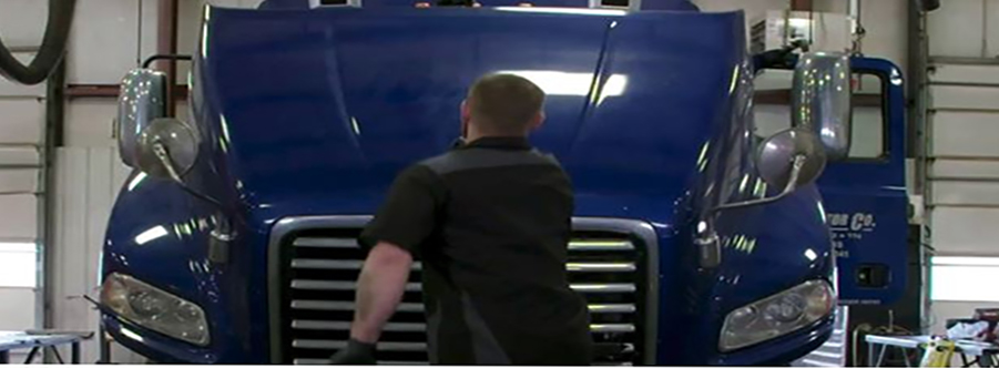 Mechanic working on Truck