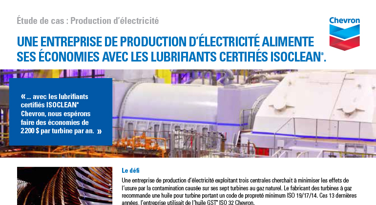 Étude de cas : Production d’électricité
